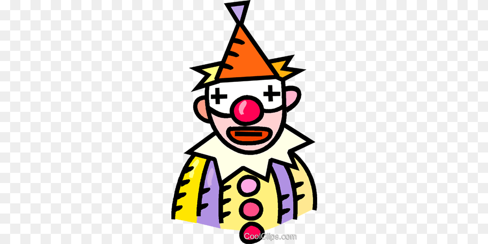 Clown With Funny Glasses Royalty Vector Clip Art Illustration, Performer, Person, Clothing, Hat Free Transparent Png