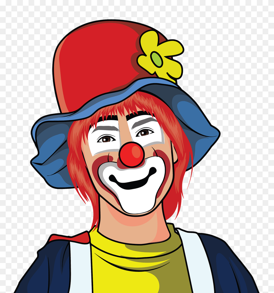 Clown With Large Red Hat, Performer, Person, Adult, Male Free Png Download