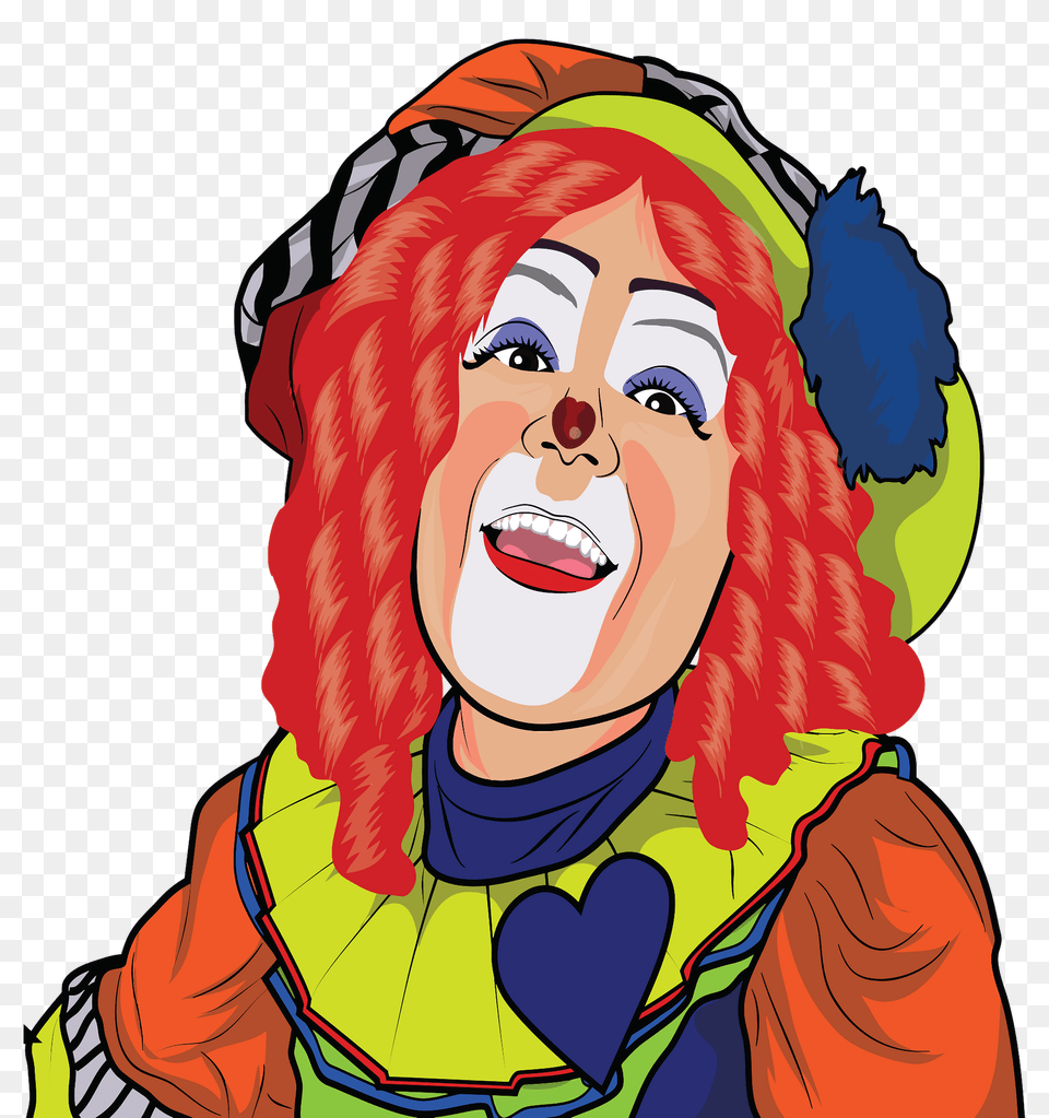 Clown With Long Hair, Performer, Person, Baby, Face Free Transparent Png