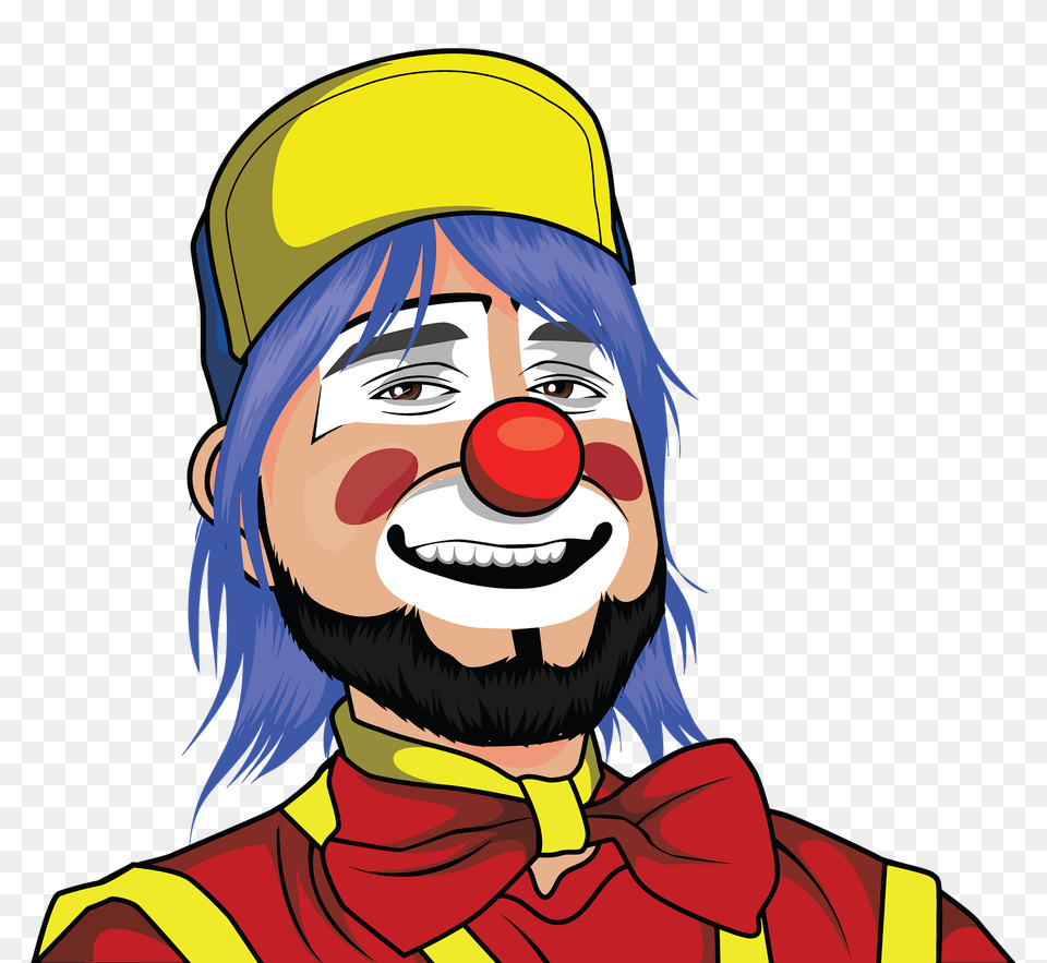 Clown With Yellow Cap, Baby, Performer, Person, Face Free Png Download