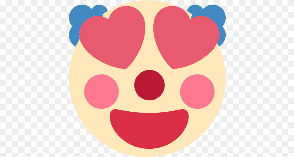 Clownhearteyes Heart Eyes Emoji Discord Free Transparent Png
