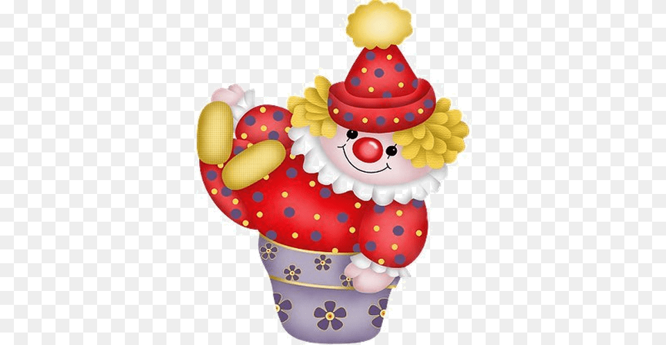 Clownpngtube Desenho De Palhacinhos Coloridos, Cake, Cream, Cupcake, Dessert Png Image