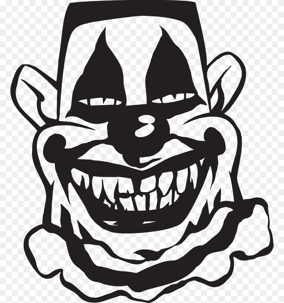 Clowns In Black And White Vector, Stencil, Baby, Person, Face Free Transparent Png