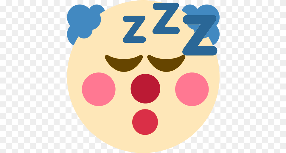 Clownsleepy Discord Emoji Sleepy Clown Emoji, Number, Symbol, Text, Face Png Image