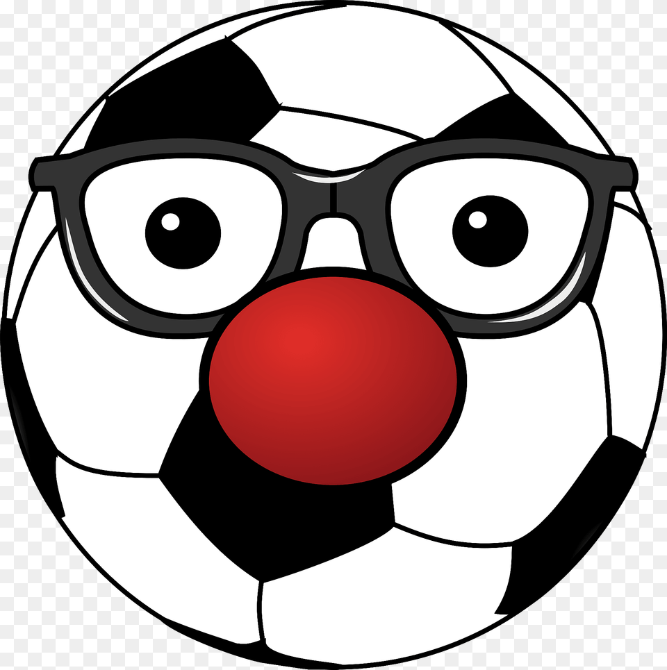 Clowny Soccer Ball Clipart, Football, Soccer Ball, Sport, Sphere Png Image
