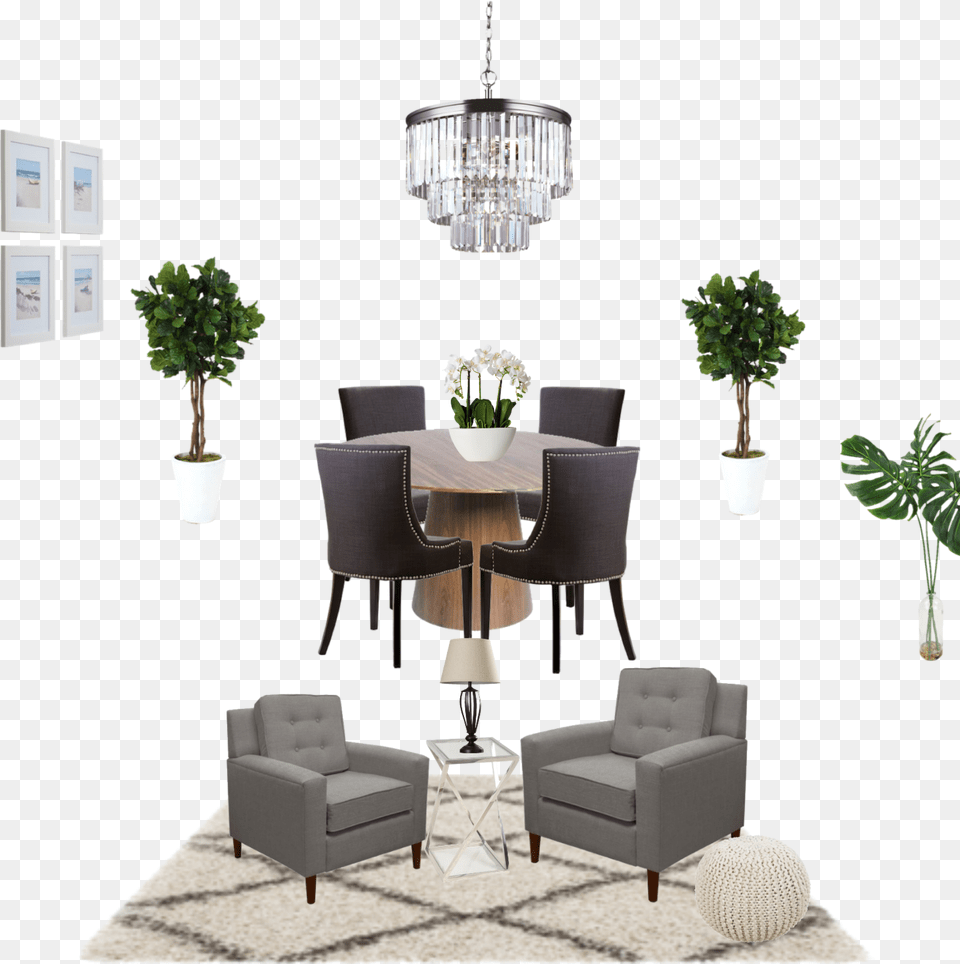 Club Chair, Architecture, Table, Room, Potted Plant Free Png Download