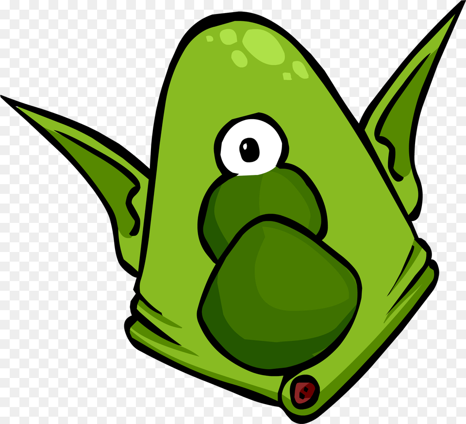 Club Penguin Alien Mask, Green, Amphibian, Animal, Frog Png