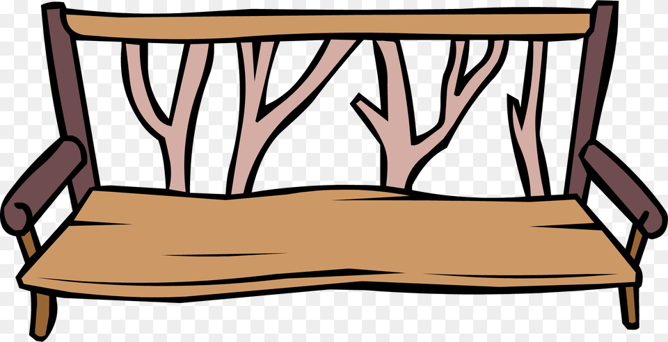 Club Penguin Bench, Furniture, Wood, Couch Png Image