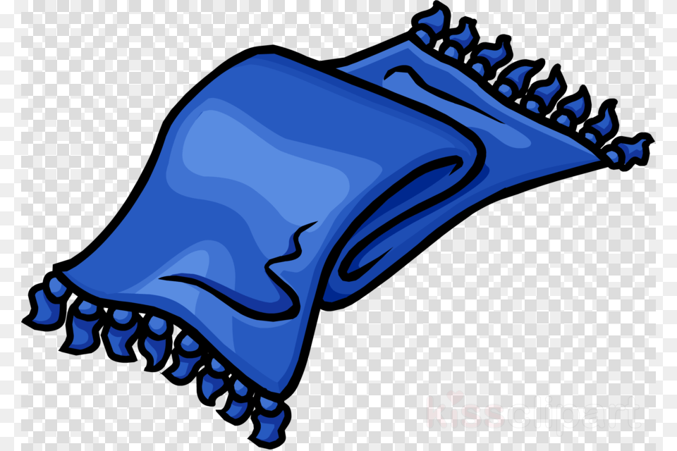 Club Penguin Blue Scarf Clipart Club Penguin Scarf Bufanda Animados, Clothing, Glove Png Image
