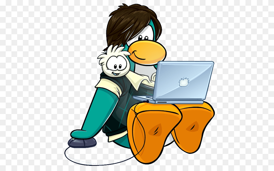 Club Penguin Clip Art, Computer, Electronics, Laptop, Pc Png