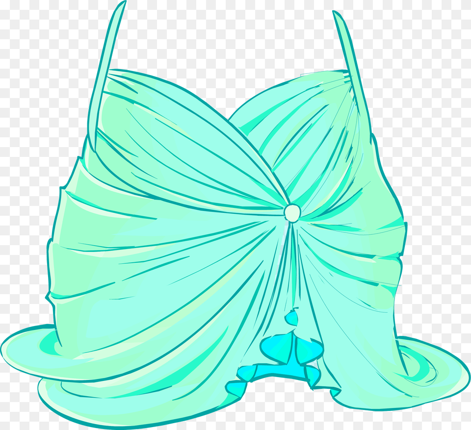 Club Penguin Dress Google Search Mint Dress Emblem Logo Vertical, Clothing, Formal Wear, Swimwear, Turquoise Free Png