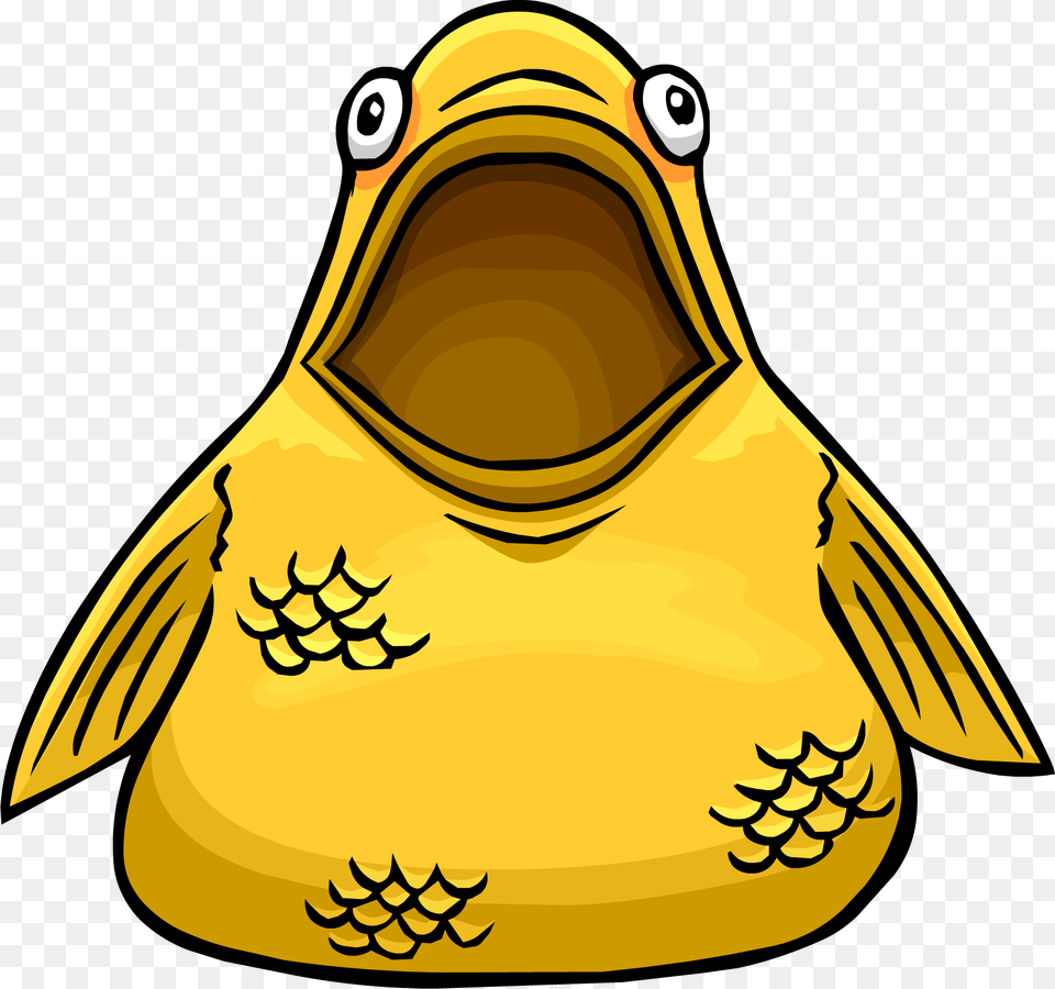 Club Penguin Fish Hat Clipart Download Club Penguin Rewritten Costume, Animal, Beak, Bird, Sea Life Png