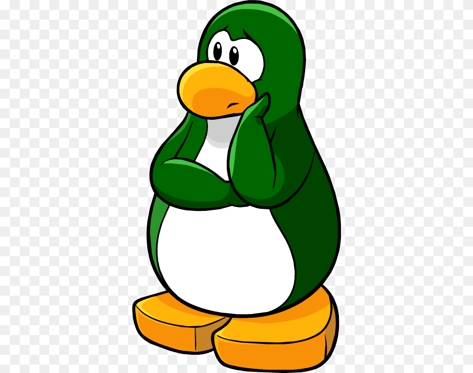 Club Penguin Green Penguin, Animal, Bird, Nature, Outdoors Png
