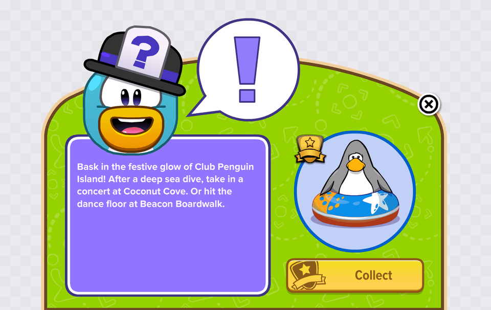 Club Penguin Island Party Activities Collect Lugar De Club Penguin, Text Free Png