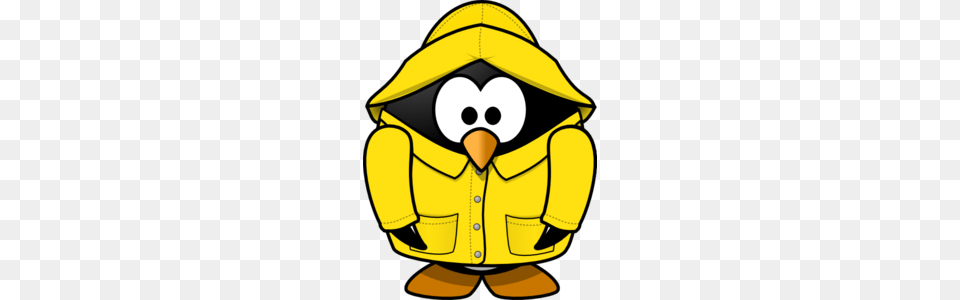 Club Penguin Rain Coat Clip Art Images Penguins, Clothing, Hardhat, Helmet, Raincoat Free Png