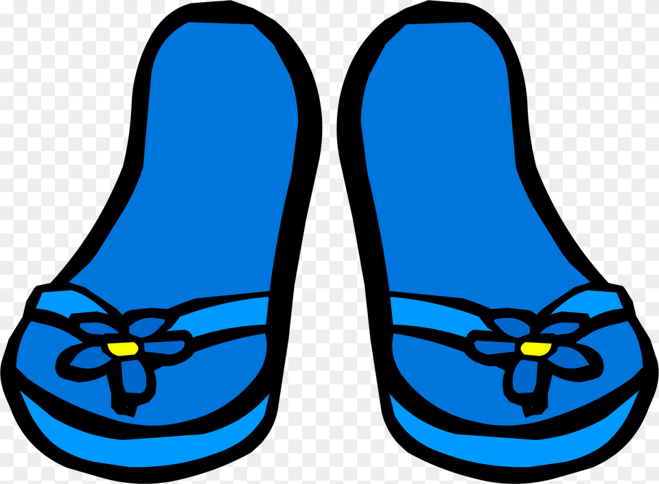 Club Penguin Rewritten Wiki Black Flip Flops Club Penguin, Clothing, Footwear, Sandal, Shoe Free Png