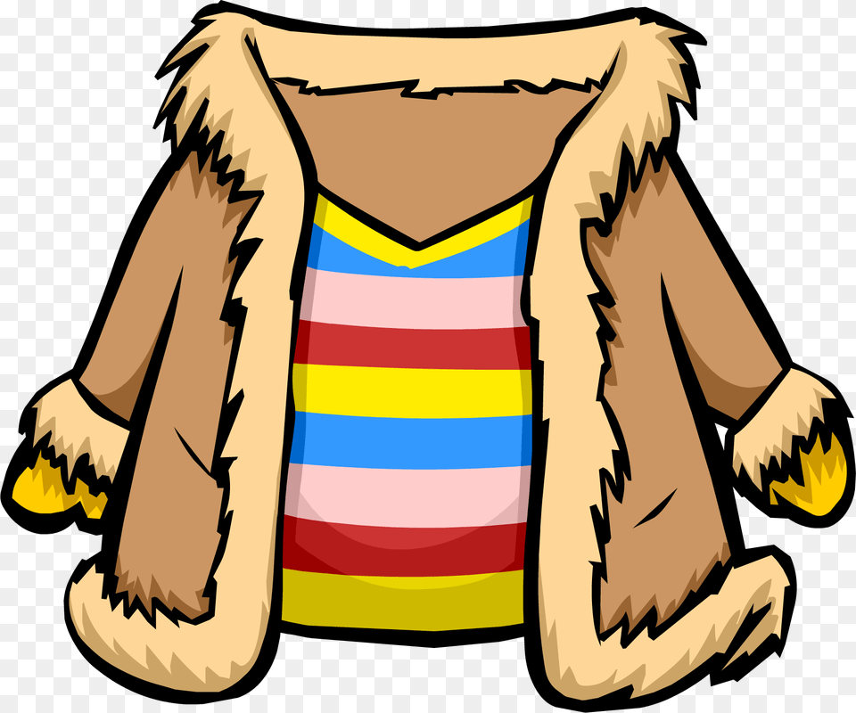 Club Penguin Rewritten Wiki Fur Coat Clipart, Bag, Clothing, Person Png