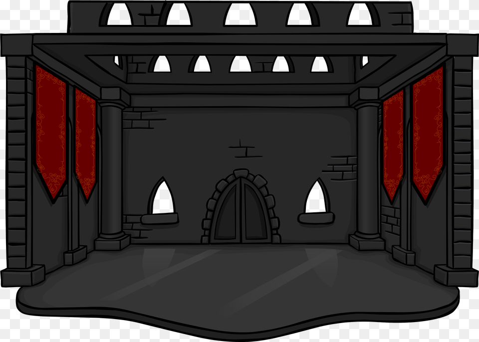 Club Penguin Rewritten Wiki Illustration, Arch, Architecture, Indoors, Stage Free Png Download