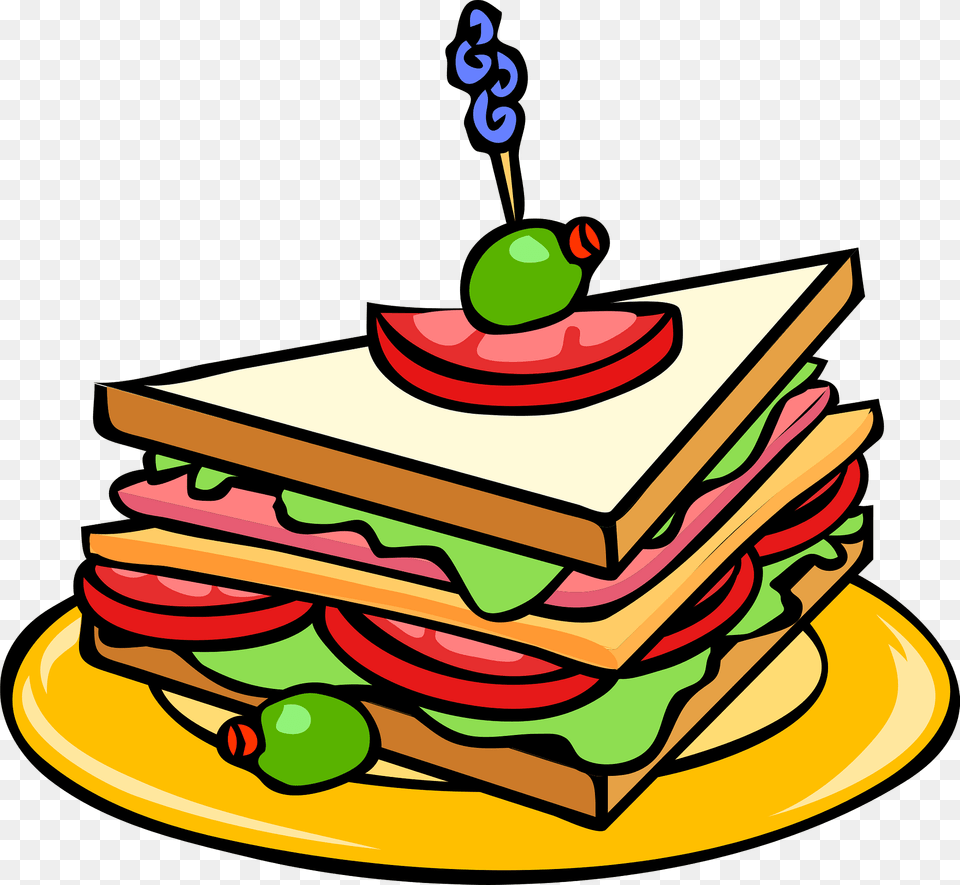 Club Sandwich Clipart, Food, Lunch, Meal, Birthday Cake Png Image