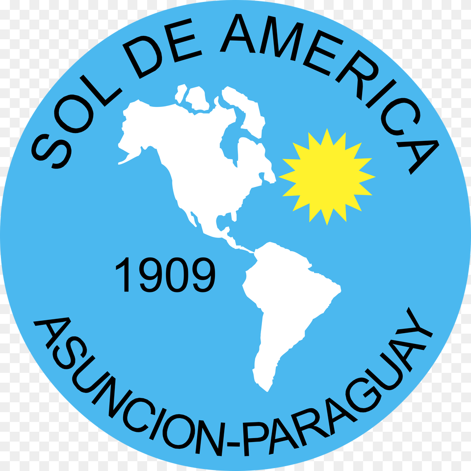 Club Sol America Logo World Map Blank No Borders, Badge, Symbol Free Transparent Png