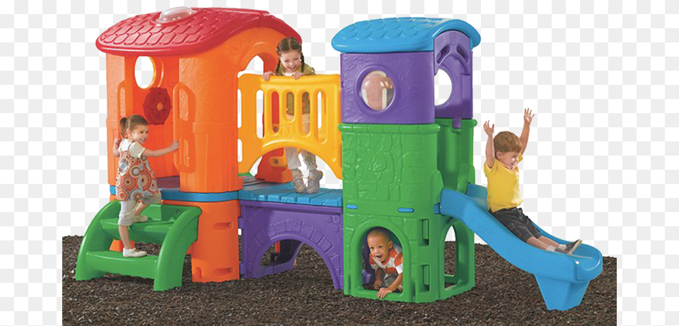 Clubhouse Multicolor Clubhouse Climber With Slides, Play Area, Outdoors, Outdoor Play Area, Child Png Image