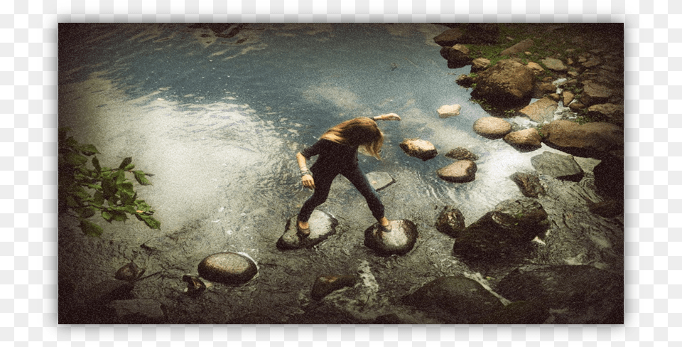 Clubs College Student Stepping, Water, Rock, Pond, Photography Free Png Download
