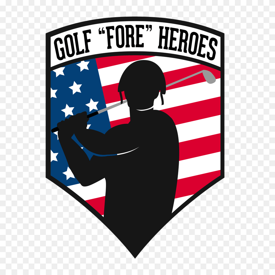 Clubs Fore Veterans Golf Fore Heroes, Adult, Logo, Male, Man Png