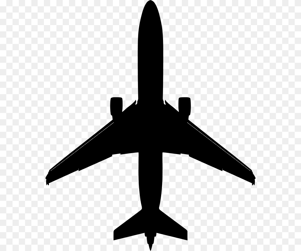 Clue Boeing 737 Outline Silhouette, Gray Free Transparent Png