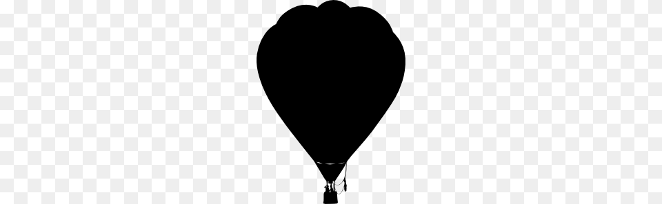 Clue Hot Air Balloon Outline Silhouette Clip Art, Aircraft, Transportation, Vehicle, Hot Air Balloon Png Image