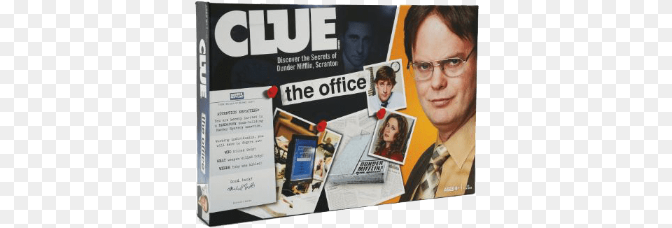 Clue The Office Edition Board Game Ht Exclusive Geekygood Office Clue Board Game, Publication, Advertisement, Poster, Man Free Png Download