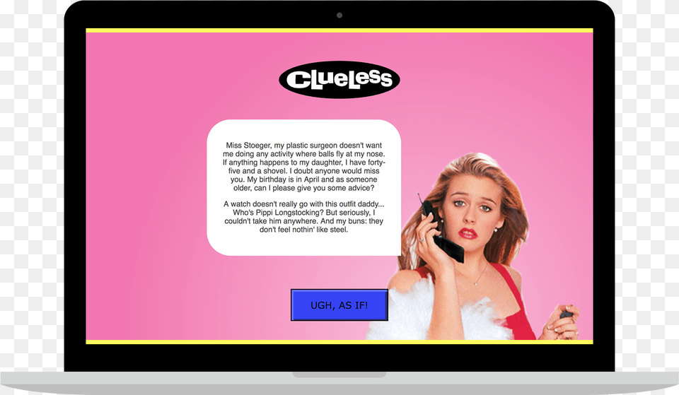 Clueless Lorem Ipsum Generator Vector Clueless Movie, Adult, Female, Person, Woman Free Png