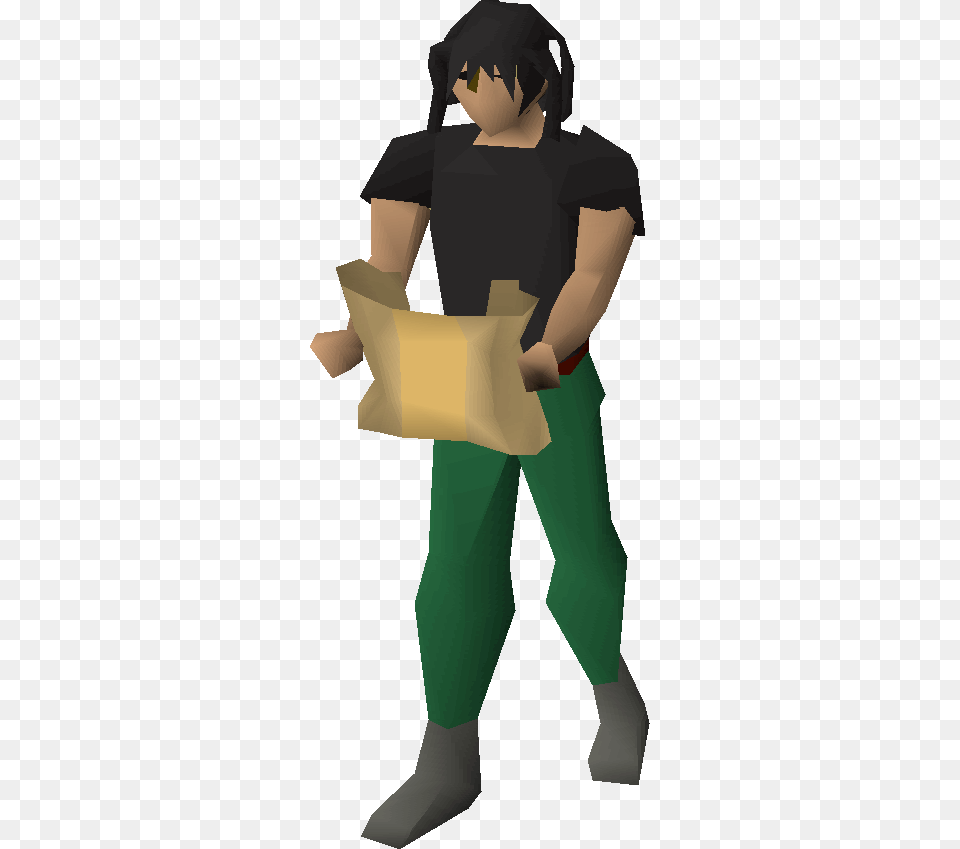 Clueless Scroll Equipped Osrs Clueless Scroll, Pants, Clothing, Adult, Person Png Image