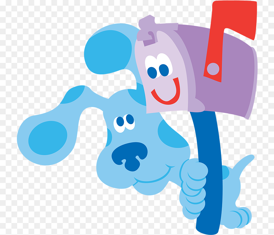 Clues Blue And Mailbox Blues Clues Blue And Mailbox, Baby, Person, Face, Head Png Image