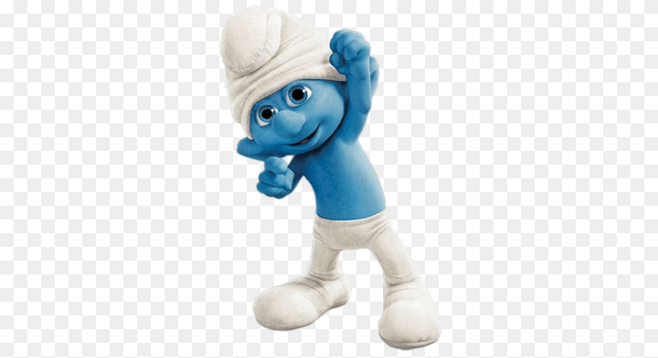 Clumsy Smurf Fist In The Air, Plush, Toy, Baby, Person Free Png Download