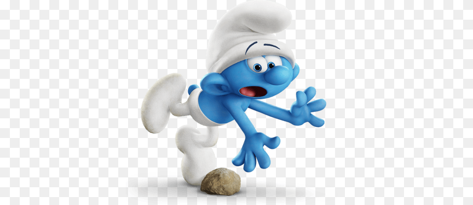 Clumsy Smurf Tripping Over Rock, Plush, Toy, Figurine Free Transparent Png