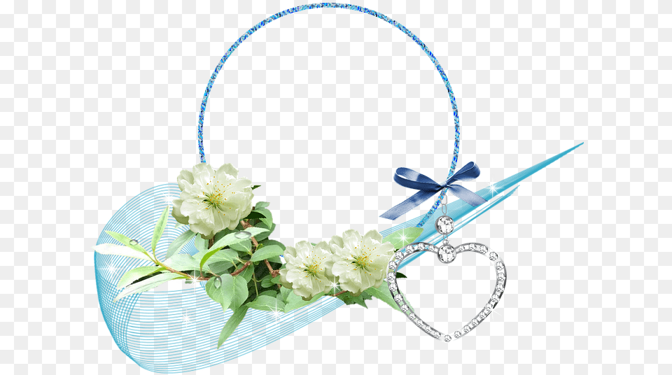 Cluster Blue Wave Parelhart White Flowers Clusters Blue, Accessories, Plant, Handbag, Purse Png Image