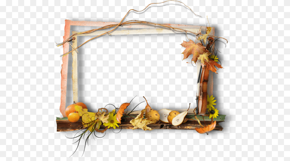 Cluster Fall Autumn Frame Cadre D Automne, Leaf, Plant, Tree, Food Free Png Download