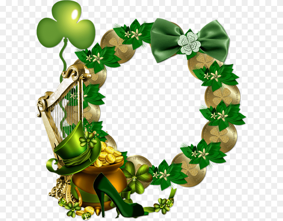 Clusterframe Irish Prinsess Michael Jackson Saint Patrick39s Day, Green, Plant Free Png