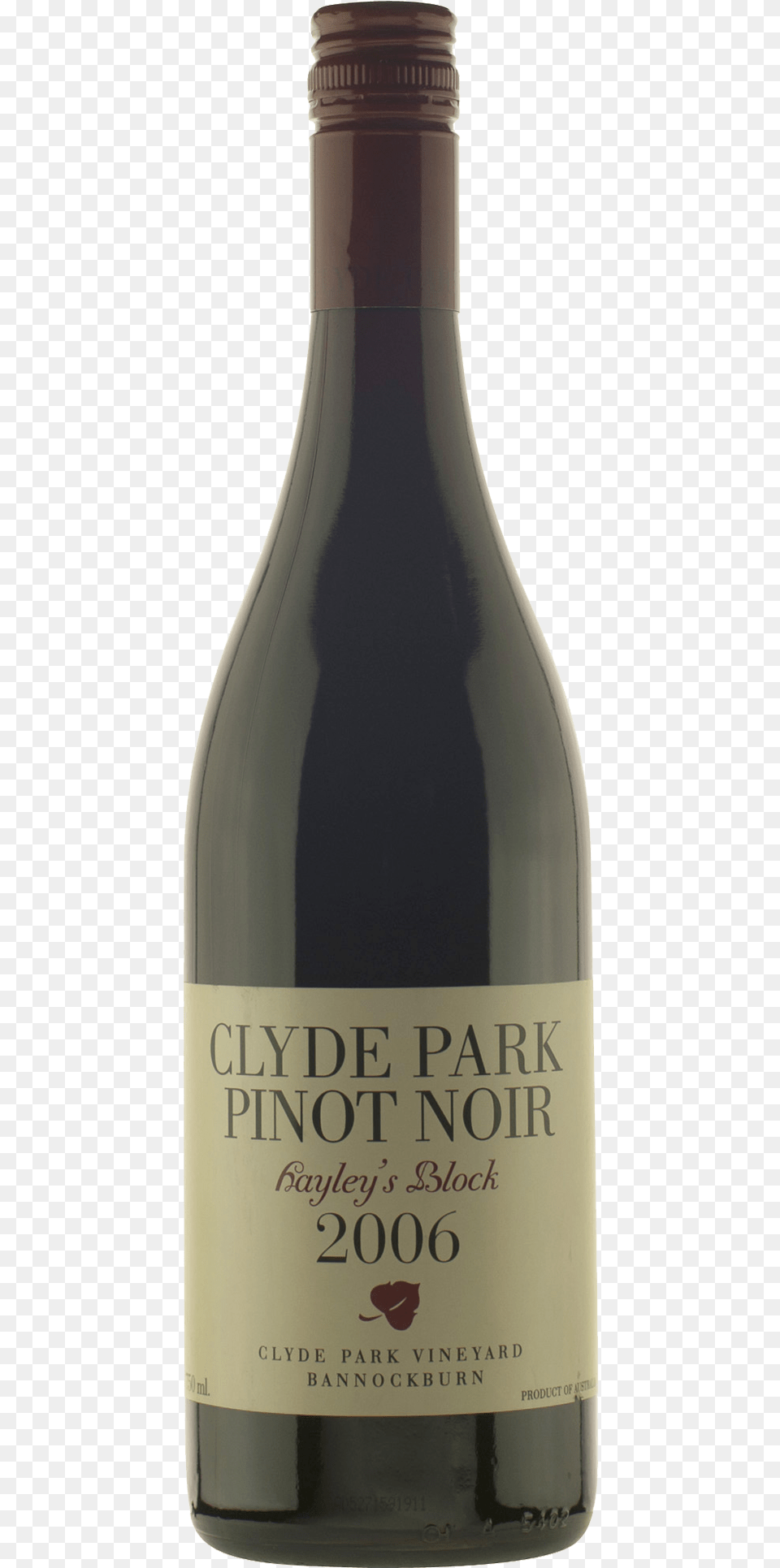 Clyde Park Estate Pinot Noir Glass Bottle, Alcohol, Beverage, Liquor, Wine Free Png