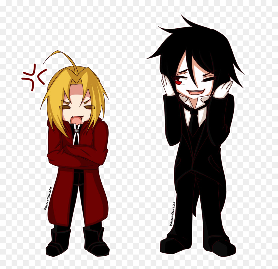 Cm Edward Elric And Sebastian Michaelis, Book, Comics, Publication, Adult Free Png Download