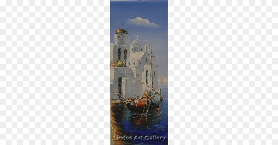 Cm Lindos Art Gallery, Boat, Sailboat, Painting, Vehicle Png