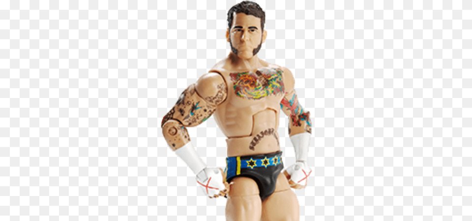 Cm Punk New Wwe Toys, Person, Skin, Tattoo, Adult Free Png
