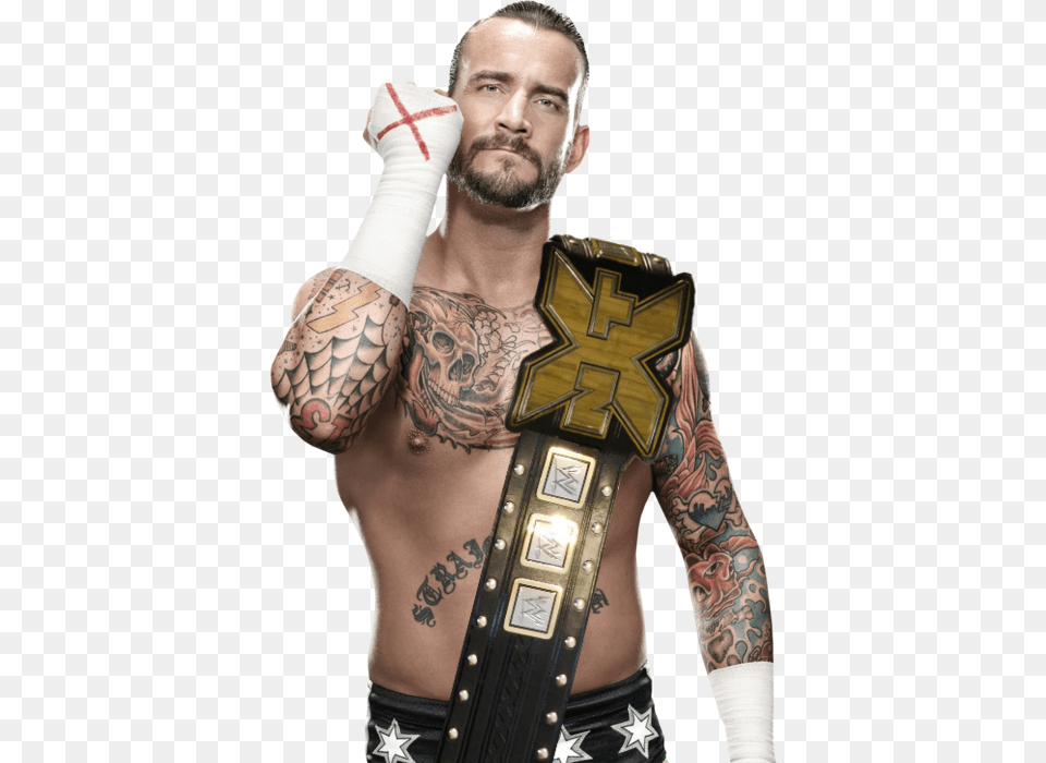 Cm Punk Tattoo On Man Chest And Both Cm Punk Tattoo, Person, Skin, Adult, Male Free Transparent Png