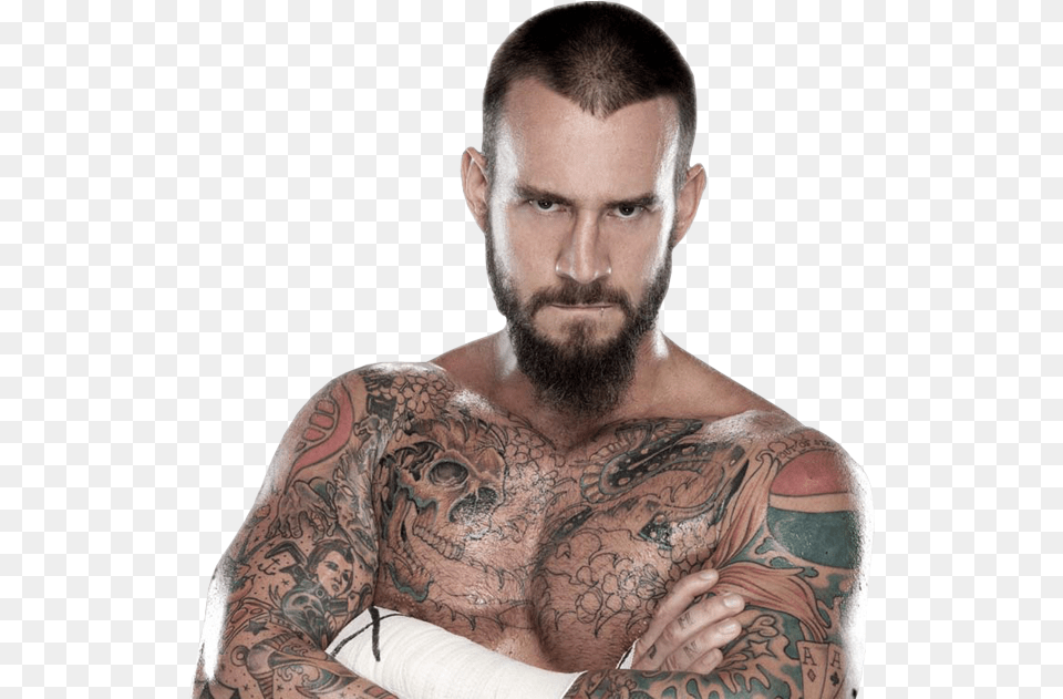 Cm Punk Tattoo Wrestler, Person, Skin, Adult, Male Free Transparent Png