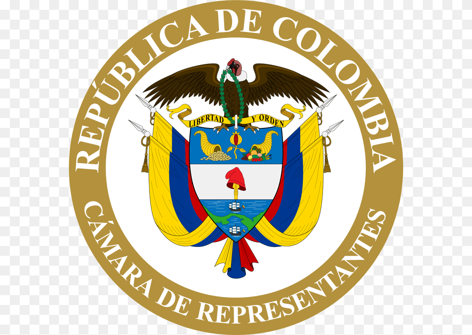 Cmara De Representantes De Colombia Symbol Government Of Colombia, Emblem, Logo, Badge, Animal Free Png