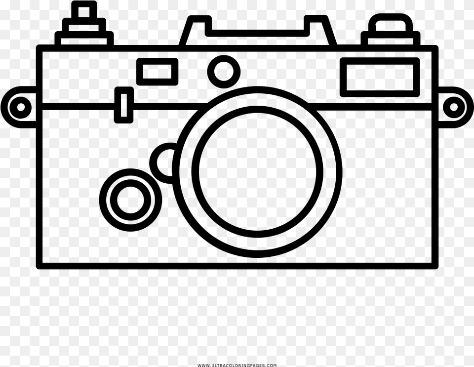 Cmara Fotogrfica Pgina Para Colorear Camera, Gray Free Transparent Png