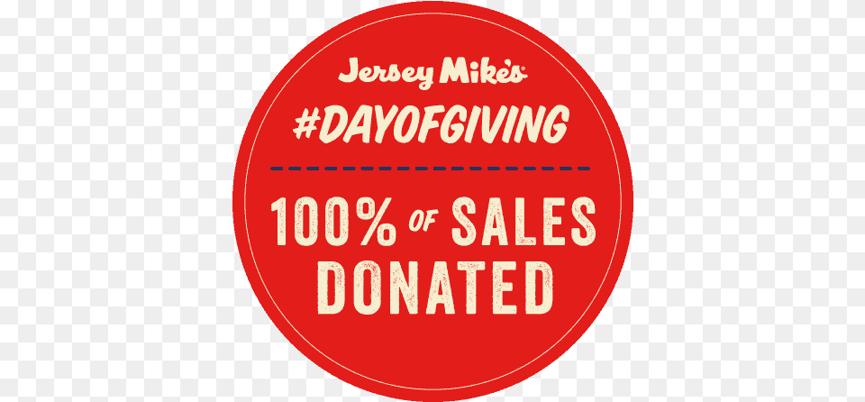 Cmn Jersey Mike Day Of Giving, Disk, Symbol, Text Free Transparent Png