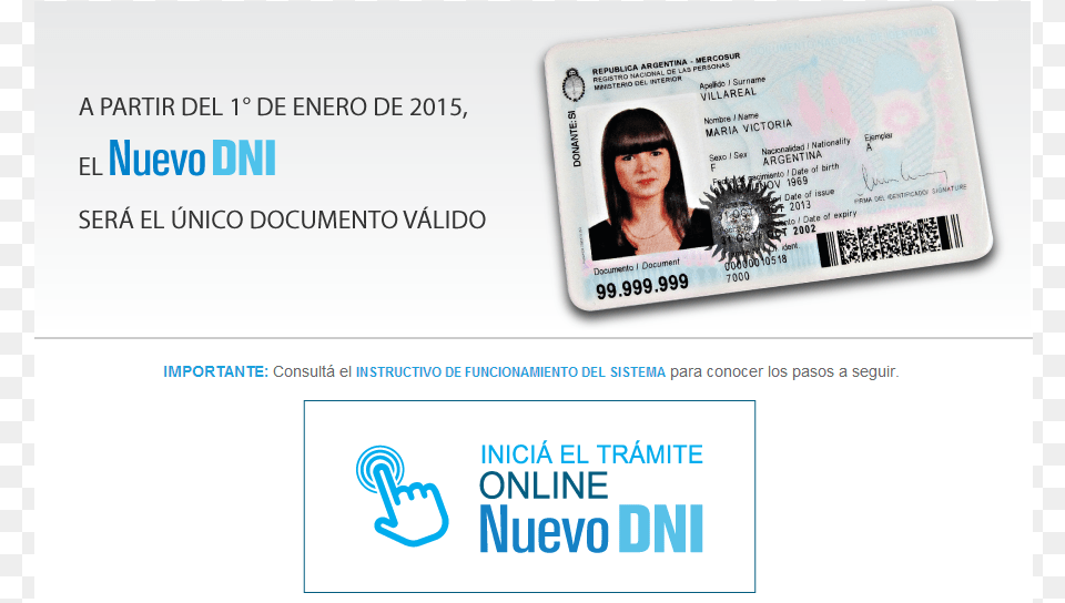 Cmo Sacar El Nuevo Dni A Travs De Internet Nuevo Dni, Text, Document, Id Cards, Driving License Png