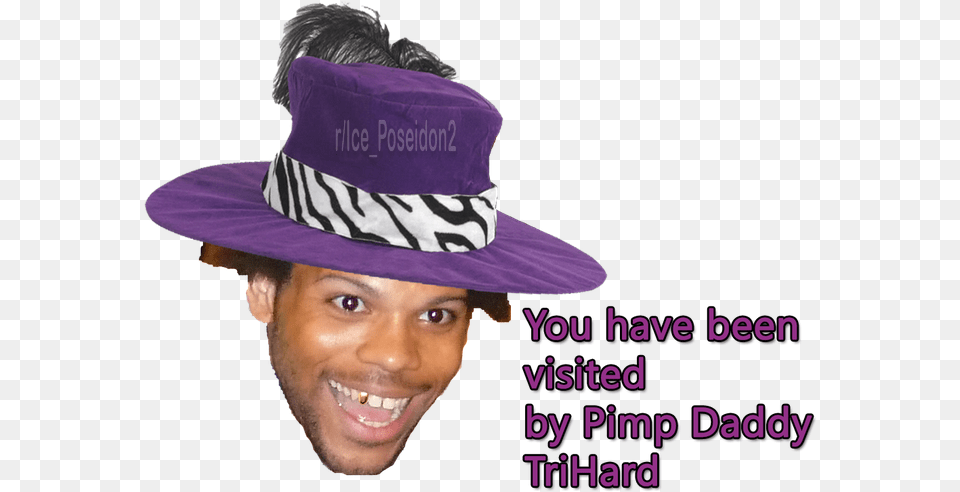 Cmonbruh Trihard Twitch Afro, Sun Hat, Clothing, Hat, Person Free Transparent Png