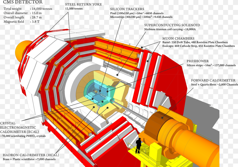 Cms Detector Cern, Cad Diagram, Diagram, Person, Bulldozer Png